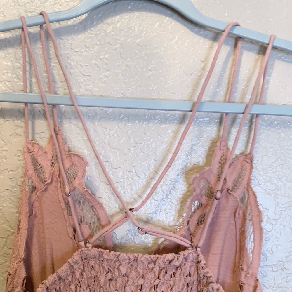 NWT Free People Adella Slip Dress Women's Size Small/SP Rose Pink Lace - Picture 8 of 11
